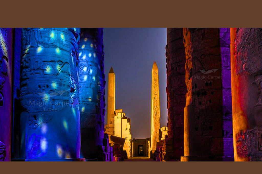 Geluids- en lichtshow bij de Karnak-tempel met Magic Carpet Travel